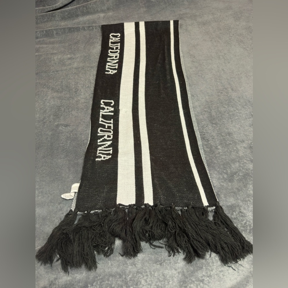 Black and White California Scarf is unisex or can also be used as a decor